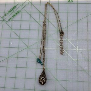 Layered bird & nest necklace